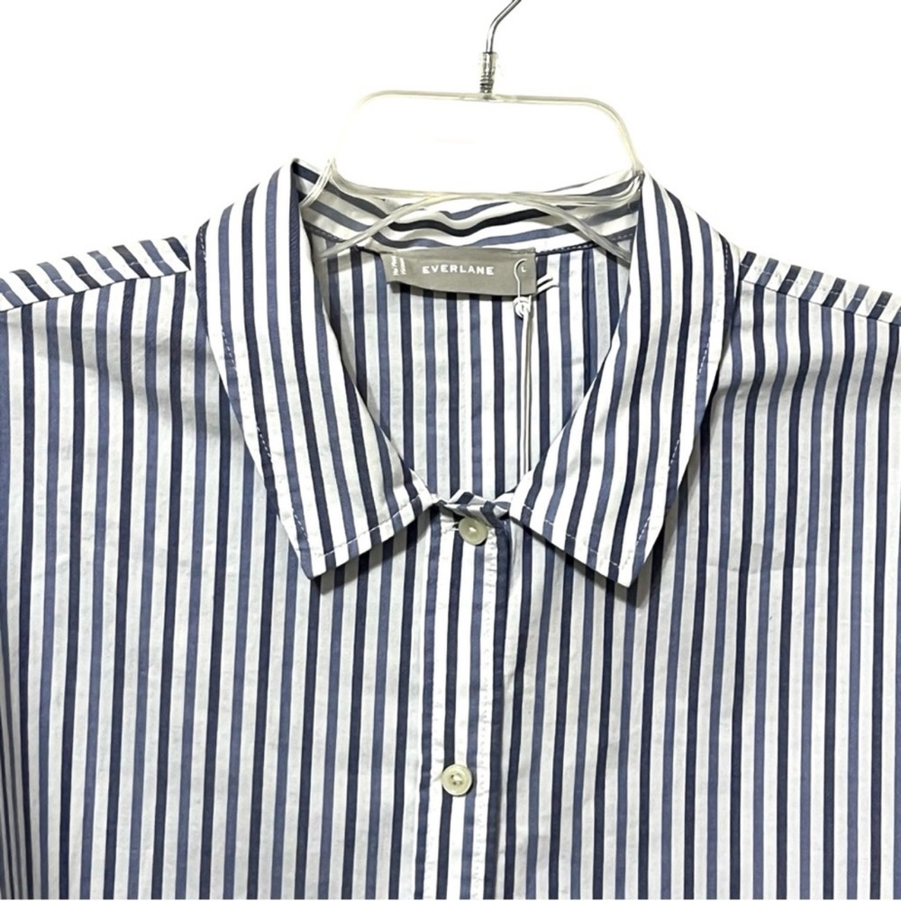 Everlane Boxy Striped Button Front Shirt Size XXS New - Picture 4 of 11